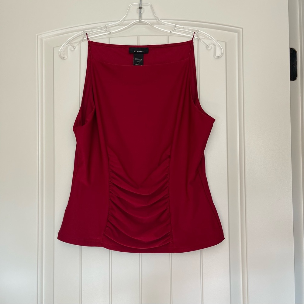 Express red tank top size L